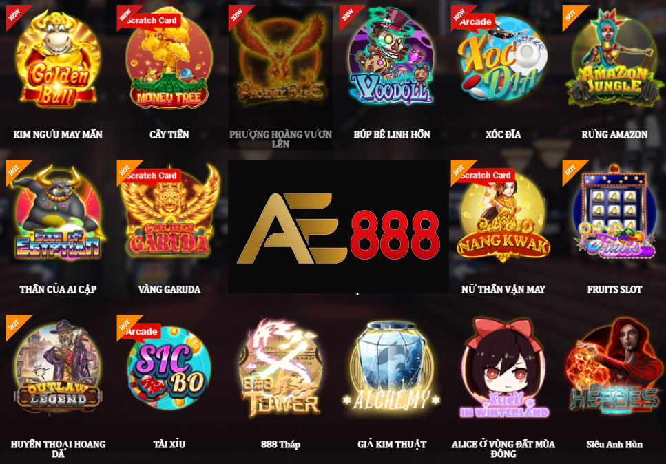 đa dạng trò slots